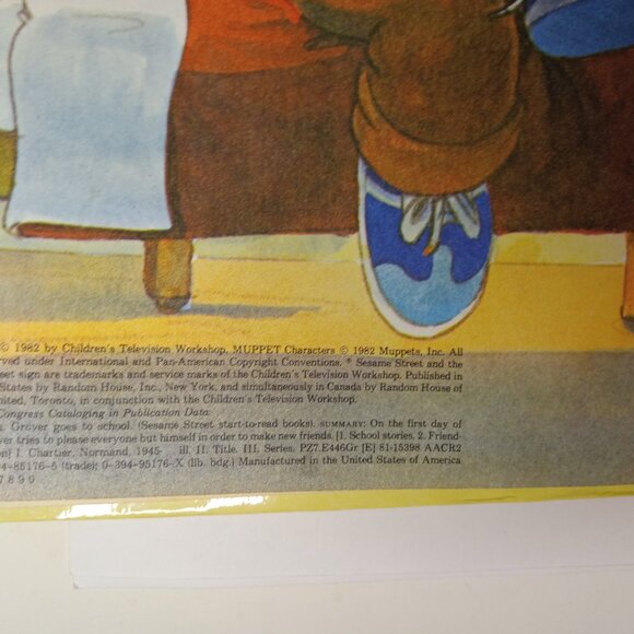 Vintage 1982 Grover Goes to School:  Jim Henson's Sesame Street Muppets - Picture 4 of 7